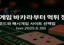 해시게임 바카라부터 먹튀 정보 – 추천코드와 해시게임 사이트 선택법 (ver.2025.6.30) - 경마사이트